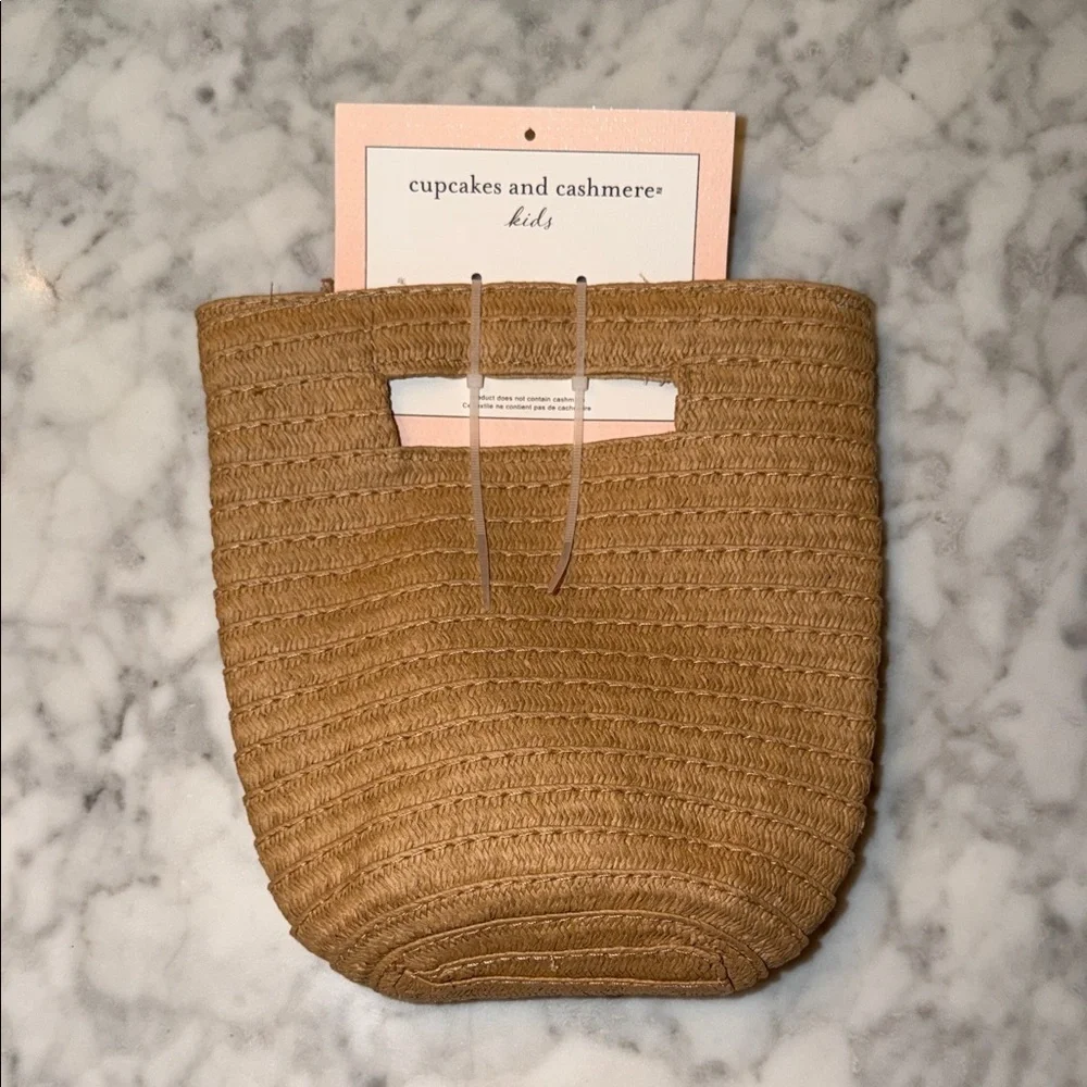 cupcakes & cashmere Tan Woven Bag